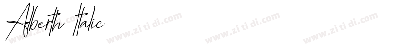 Alberth Italic字体转换